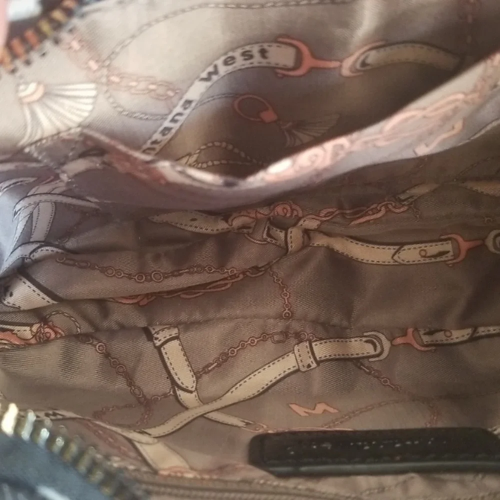 Montana West Black & White Zebra Print Fabric & Vegan Leather Hobo Shoulder Bag